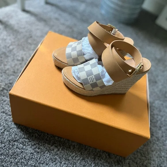 Louis Vuitton Shoes Louis Vuitton Starboard Wedge Sandals